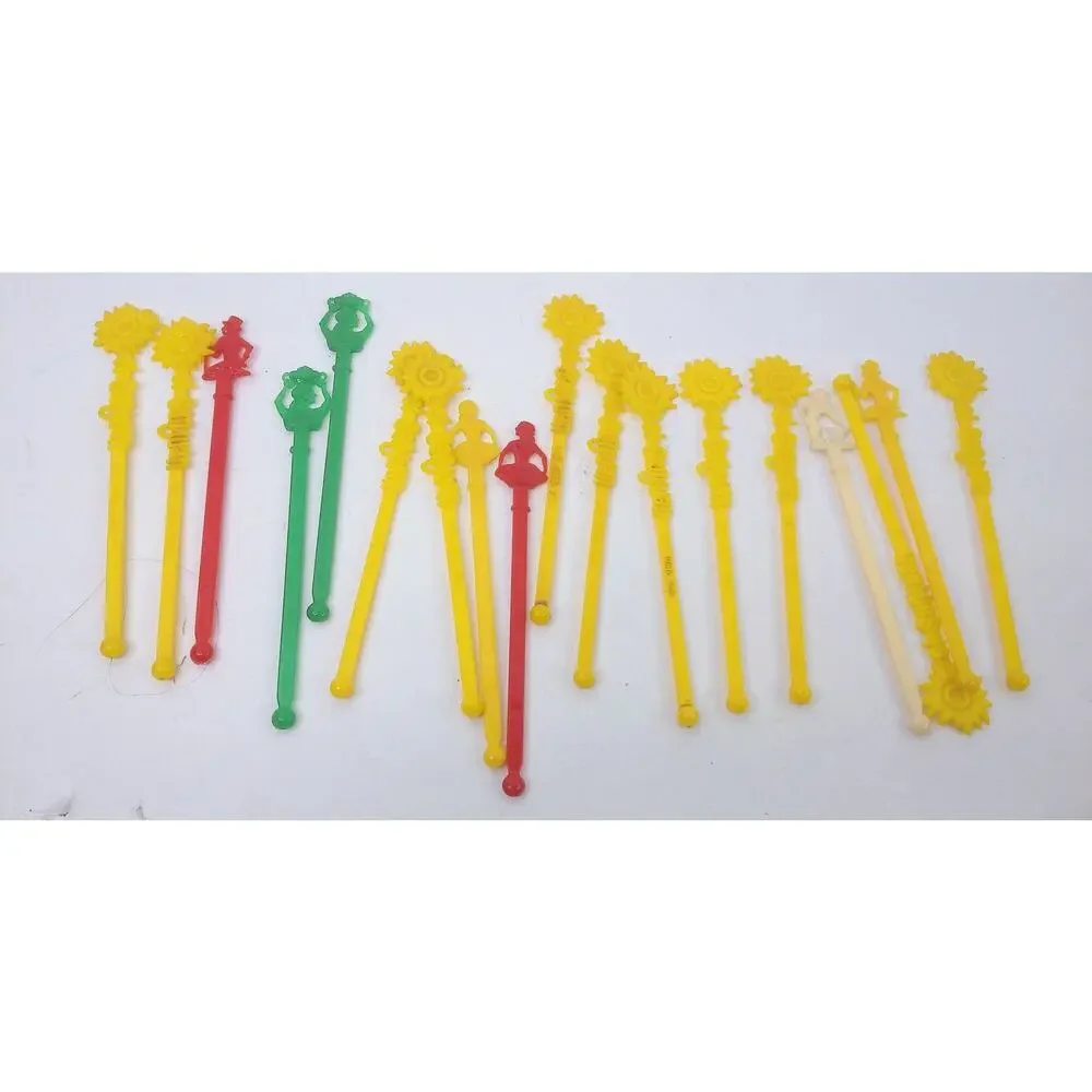 Vintage El San Juan Multicolor Swizzle Stirrers Set of 18